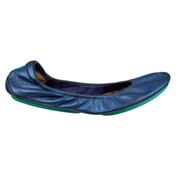 Tieks Women’s Blue Patent Leather Slip On Flat Size US 7 - Picture 1 of 11